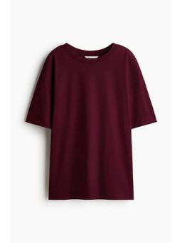 H&M - Women Maroon Oversized T-Shirt