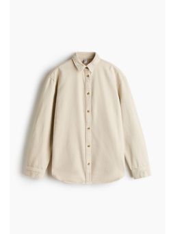 H&M - Women Beige Oversized Denim Shirt