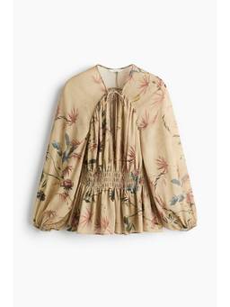 H&M - Women Brown Smocked Blouse
