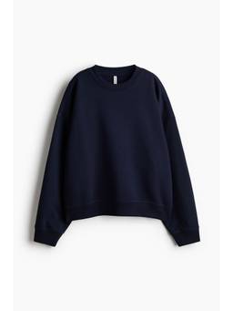 H&M - Women Navy Blue Print-Motif Sweatshirt