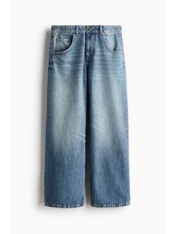 H&M - Women Blue Baggy Low Waist Jeans