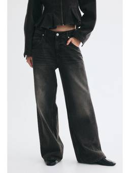 H&M - Women Grey Baggy Low Waist Jeans
