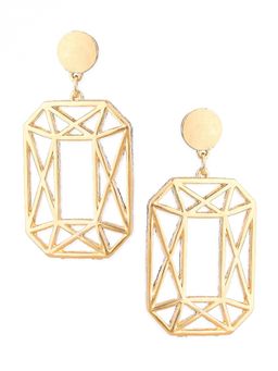 OOMPH - Gold Tone Filigree Prism Party Fashion Drop Earrings for Women & Girls