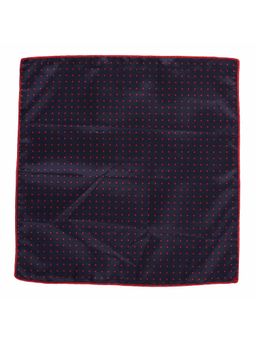 The Tie Hub - Polka Navy Blue Microfiber Pocket Square