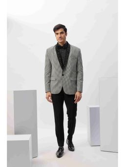 Abees - Black Handworked Blazer Shirt with Trouser and Bow
