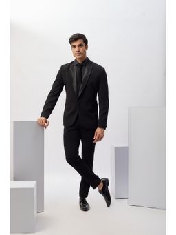 Abees - Black Handworked Blazer Shirt with Trouser and Tie