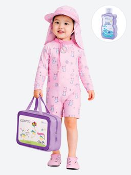 Little Surprise Box - Cloud Rabbit Kids Swimwear with Cap and Wash Bag