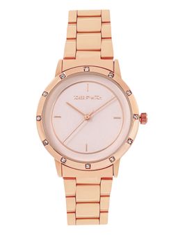 Joker and Witch - Joker & Witch Sunset All Rose Gold Dial Metallic Link Strap Analog Womens Watch