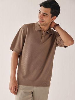Andamen - Men Structure Cotton Regular Fit Polo T-Shirt