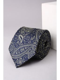 Van Heusen - Men Navy Blue Embroidered Formal Tie