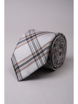 Van Heusen - Men White Checks Formal Tie