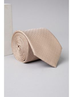 Van Heusen - Men Beige Textured Formal Tie