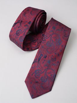 Van Heusen - Men Maroon Embroidered Formal Tie