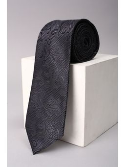 Van Heusen - Men Black Embroidered Formal Tie