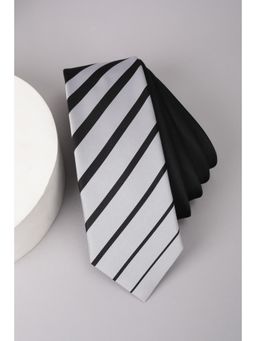 Van Heusen - Men Black Stripe Casual Tie