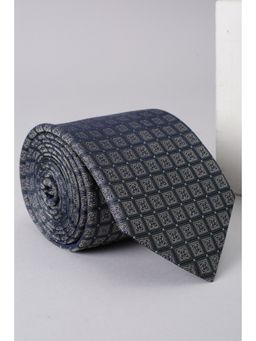 Van Heusen - Men Navy Blue Embroidered Formal Tie