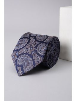 Van Heusen - Men Navy Blue Embroidered Party Tie