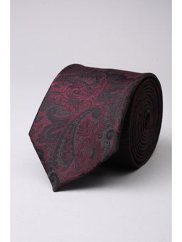 Van Heusen - Men Maroon Embroidered Casual Tie