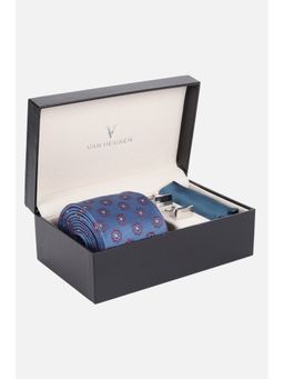 Van Heusen - Men Blue Party Tie Pocket Square and Cufflinks