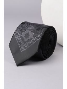 Van Heusen - Men Black Embroidered Formal Tie