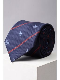 Van Heusen - Men Navy Blue Embroidered Formal Tie