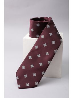 Van Heusen - Men Maroon Embroidered Formal Tie