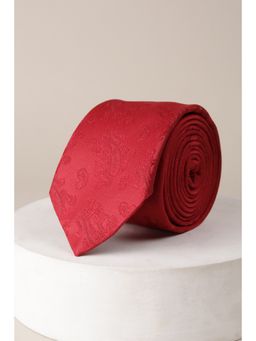 Allen Solly - Men Red Embroidered Formal Tie