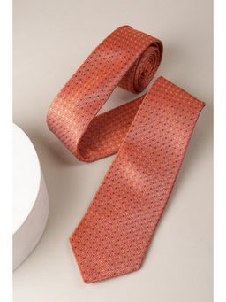 Allen Solly - Men Orange Embroidered Formal Tie