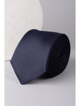 Allen Solly - Men Navy Blue Embroidered Formal Tie