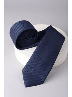 Allen Solly - Men Navy Blue Embroidered Formal Tie