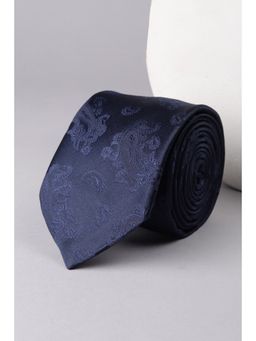Allen Solly - Men Navy Blue Embroidered Formal Tie