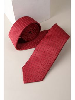 Allen Solly - Men Red Embroidered Formal Tie