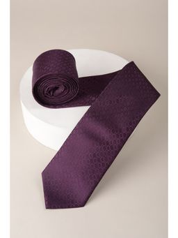 Allen Solly - Men Purple Embroidered Formal Tie