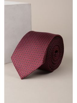 Allen Solly - Men Maroon Embroidered Formal Tie