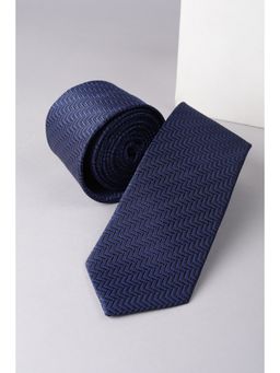 Allen Solly - Men Navy Blue Embroidered Formal Tie