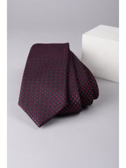 Allen Solly - Men Navy Blue Embroidered Formal Tie