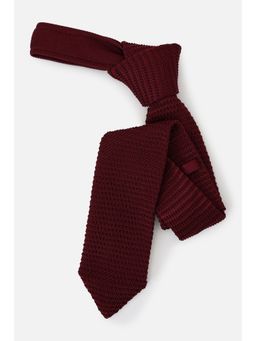 Van Heusen - Men Maroon Textured Formal Tie