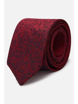 Van Heusen - Men Maroon Embroidered Formal Tie