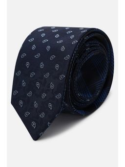 Van Heusen - Men Navy Blue Embroidered Formal Tie