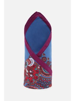 Louis Philippe - Men Blue Printed Party Pocket Square