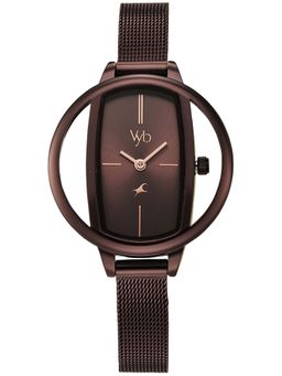 Fastrack - Vyb Charmer Quartz Chocolate Brown Dial Analog Watch For Women - FV60037QM01W (M)