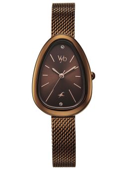 Fastrack - Vyb Prodigy Quartz Coffee Brown Dial Analog Watch For Women - FV60073QM01W (M)