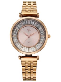 Fastrack - Vyb Ember Quartz Rose Gold Dial Analog Watch For Women - FV60105WM01W (M)