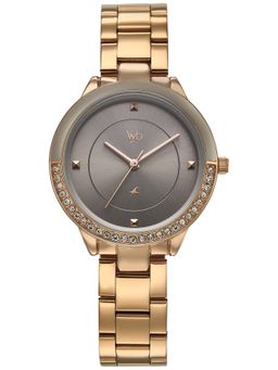 Fastrack - Vyb Eclipse Quartz Grey Dial Analog Watch For Women - FV60107WM01W (M)