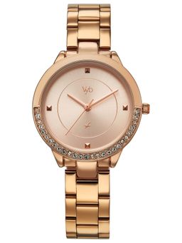 Fastrack - Vyb Eclipse Quartz Rose Gold Dial Analog Watch For Women - FV60107WM02W (M)