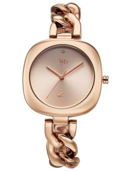 Fastrack - Vyb Spotlight Quartz Rose Gold Dial Analog Watch For Women - FV60109WM01W (M)