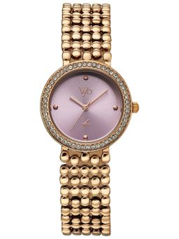 Fastrack - Vyb Iconique Quartz Lavender Dial Analog Watch For Women - FV60111WM02W (M)