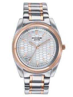 Sonata - Poze 7 Analog White Dial Watch For Men - SP70093KM01W (M)