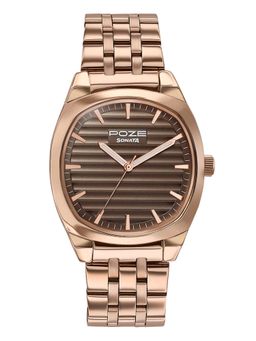 Sonata - Poze 7 Analog Taupe Dial Watch For Men - SP70094WM01W (M)