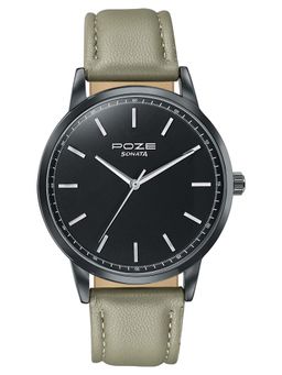 Sonata - Poze 7 Analog Black Dial Watch For Men - SP70097NL01W (M)